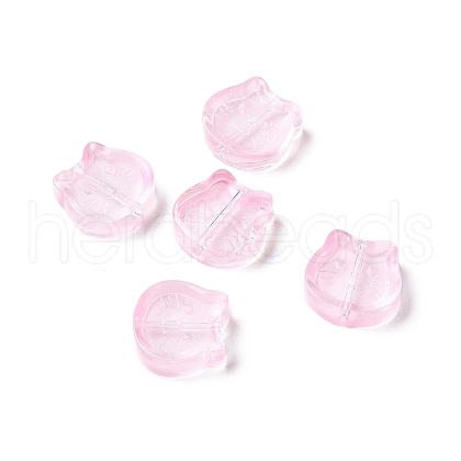 Transparent Spray Painted Glass Beads GLAA-I050-13L-1