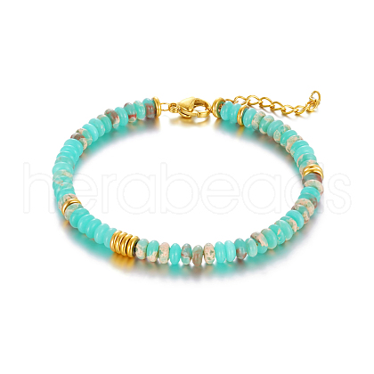 Natural Shoushan Stone Beaded Bracelets for Women CG6931-10-1