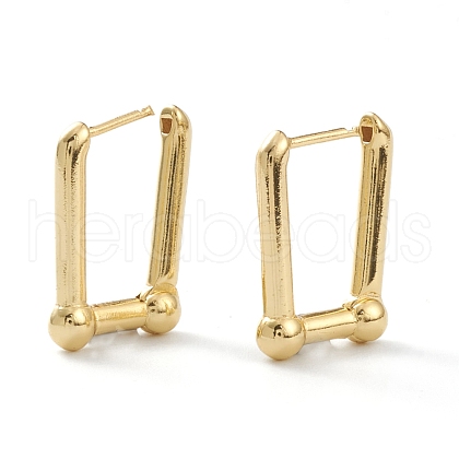 Brass Huggie Hoop Earrings EJEW-A056-32G-1