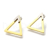 Ion Plating(IP) 304 Stainless Steel Hollow Triangle Stud Earrings EJEW-C118-05B-2