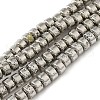 Electroplated Natural Lava Rock Beads Strands G-L606-C02-01B-1