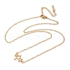 304 Stainless Steel Chemical Symbol Pendant Necklaces NJEW-Z073-03G-05-4