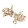 Rack Plating Brass Clear Cubic Zirconia Pendants KK-B078-02G14-01-2