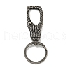 Tibetan Style 316 Surgical Stainless Steel Fittings with 304 Stainless Steel Key Ring FIND-Q101-06AS-01-1
