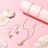 Mother's Day Jewellery Natural Pearl Pendant Necklace & Dangle Earrings X-SJEW-JS01276-5