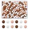 300Pcs 3 Colors Opaque Acrylic Beads MACR-YW0003-13B-1