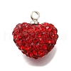 Rhinestone Clay Brass Beads KK-D295-09P-1