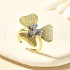 Brass Cuff Rings for Women RJEW-Q008-15G-1