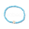 Glass Beaded Stretch Bracelets for Women BJEW-JB11504-01-3