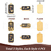 Unicraftale 12Pcs 3 Styles 304 Stainless Steel Pendants STAS-UN0057-79-5