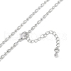 Rack Plating Brass Oval Link Chain Necklaces for Women NJEW-K382-13A-P-2