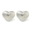 Non-Tarnish Heart Ion Plating(IP) 304 Stainless Steel Stud Earrings EJEW-G400-30P-1