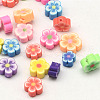 Handmade Polymer Clay Flower Plum Blossom Beads CLAY-Q213-6mm-M-1