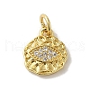 Brass Micro Pave Cubic Zirconia Charms KK-M283-19C-01-1