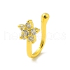 Clear Cubic Zirconia Star Clip on Nose Rings AJEW-F059-04G-1