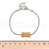304 Stainless Steel Link Bracelets for Women BJEW-Z087-17GP-5