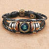 12 Constellations PU Leather Multi-strand Bracelets WGFD09F-03-1