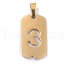 Ion Plating(IP) 304 Stainless Steel Pendants STAS-O127-D03-1