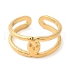 304 Stainless Steel Hollow Knot Open Cuff Rings for Women STAS-D085-39G-2