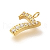 Ion Plating(IP) 304 Stainless Steel Micro Pave Cubic Zirconia Pendants STAS-H228-01G-07-2