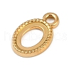 304 Stainless Steel Pendant Cabochon Settings STAS-B092-01G-2