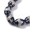 Handmade Blue and White Porcelain Beads PORC-I027-16B-4
