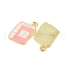 Golden Plated Alloy Enamel Pendants ENAM-Z017-12G-03-2