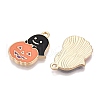 Halloween Theme Rack Plating Alloy Enamel Pendants ENAM-N056-358B-2