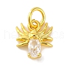 Rack Plating Brass Micro Pave Cubic Zirconia Charms KK-F881-02G-04-1