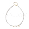 Brass Micro Pave Grade AAA Cubic Zirconia Letter Pendant Necklaces NJEW-JN04771-22-4