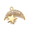 Brass Micro Pave Cubic Zirconia Pendants KK-Q035-06G-1