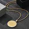 304 Stainless Steel Rhinestone Pendant Necklaces for Women NJEW-U021-08G-3
