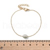 304 Stainless Steel Natural Jade Beads Link Bracelets BJEW-A036-16G-5
