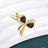 304 Stainless Steel Enamel Cuff Rings RJEW-D306-30G-5