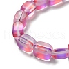 Electroplated Synthetic Moonstone Beads Strands G-P473-B01-M-5