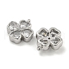 Brass with Clear Cubic Zirconia Charms KK-Q820-23P-2