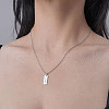 201 Stainless Steel Hollow Word Love Pendant Necklace NJEW-OY001-26-2
