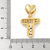 Brass Micro Pave Colorful Cubic Zirconia Pendants KK-P281-01G-T-3