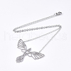 Non-Tarnish 201 Stainless Steel Pendant Necklaces NJEW-T009-JN056-1-40-2