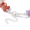 Natural & Synthetic Mixed Gemstone Chips Beaded Bracelet BJEW-TA00107-5