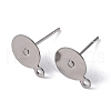 Non-Tarnish 304 Stainless Steel Stud Earring Findings STAS-E029-2-1