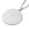 Non-Tarnish 304 Stainlessa Steel Curb Chain Pendant Necklaces NJEW-H034-02P-1