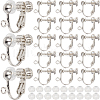 SOFPLATE 36Pcs Brass Screw On Clip-on Earring Findings KK-SP0001-18P-1