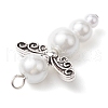 Glass Pearl Pendants PALLOY-JF02711-04-4