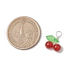 Natural Lapis Lazuli/Carnelian/Rose Quartz/Amethyst/Synthetic Moonstone Round Copper Wire Wrapped Pendants PALLOY-JF03313-3