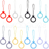 Gorgecraft 16Pcs 8 Colors Silicone Mobile Phone Finger Rings AJEW-GF0008-54-1