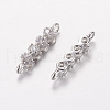 Brass Micro Pave Cubic Zirconia Links ZIRC-G122-42P-RS-1