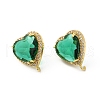 Rack Plating Brass Rhinestone Stud Earring Finding KK-C023-03B-1
