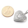 Anti-Tarnish 304 Stainless Steel Heart Locket Pendant Cable Chain Necklaces for Women NJEW-M050-04F-P-5