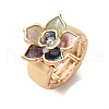 Zinc Alloy & Enamel Stretch Finger Rings for Women RJEW-M101-01B-G-4